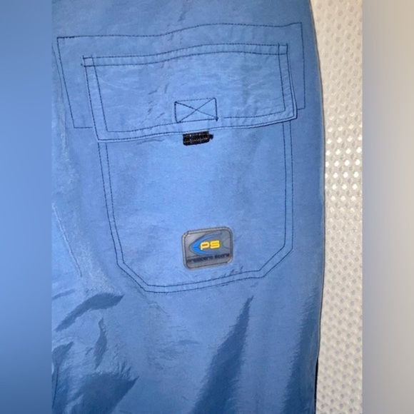 Women’s Vintage Y2K President Stone blue belted high waisted cargo pants Sz 32 - Picture 14 of 16